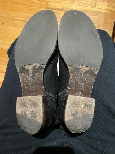 Tory Burch Winter boots tall zip riding Whimsygoth Vintage Winter boots tall zip riding leather strap detail equestrian