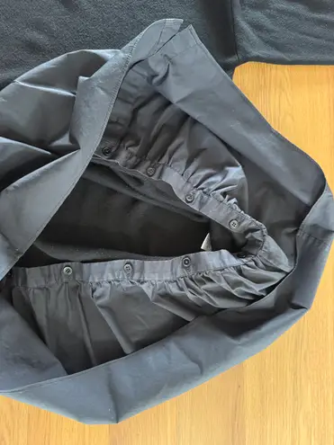 Milly Two for Sweaters Dress, Black Long Sleeve Dress with Detachable Hem