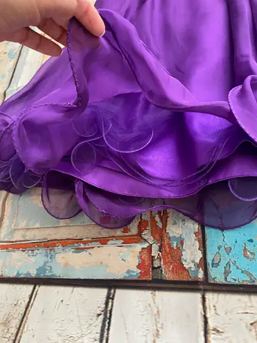 Mori Lee A-Line Sweetheart Beading Sleeveless Short Chiffon Cocktail Dress Sz 6