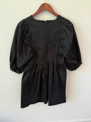 Hunter Bell Women's Maya Puff-Sleeve Eyelet Mini Dress Size S