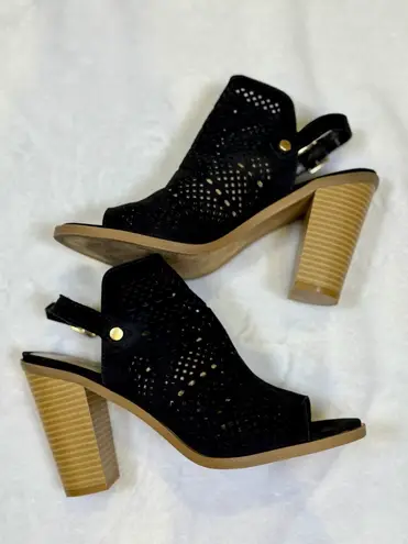 Dolce Vita Peep Toe Booties Womens Size 7.5 Black