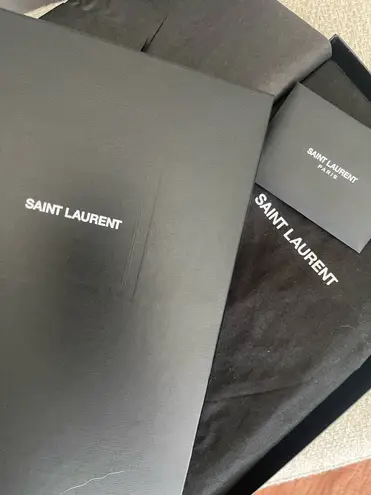 Saint Laurent YSL Leather Clutch Uptown Black