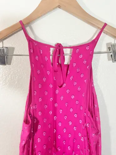 Ella Moss Revolve Womens Hot Pink Lucie Dot Mini Halter Dress