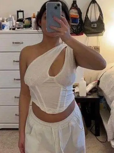 TRENDY COOL UNIQUE WHITE TOP