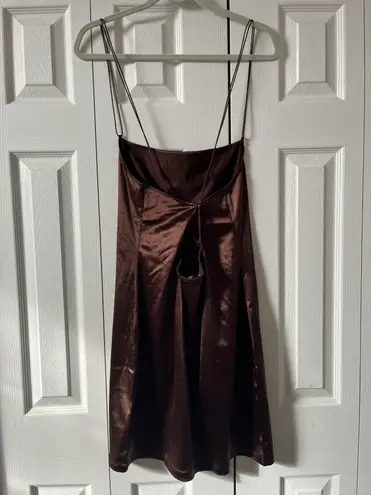 H&M Brown Silk Dress