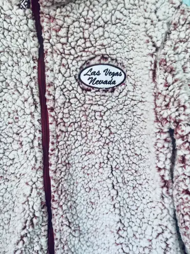 Koko Sherpa Pink Jacket With Las Vegas Logo Size Small