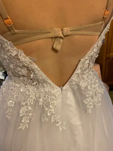 Lace Wedding Dress White Size XXS