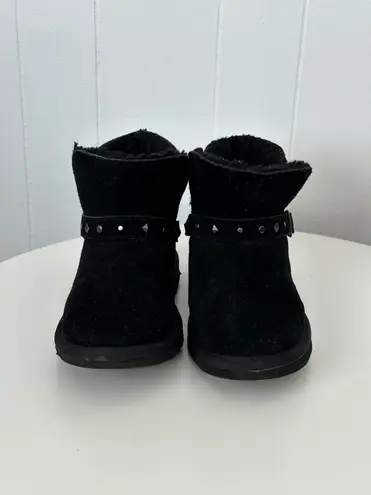 BEARPAW Imani Black Suede Ankle Boots Size 9