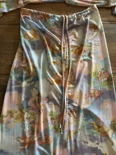 Matching Mesh Skirt Set Multiple Size XS