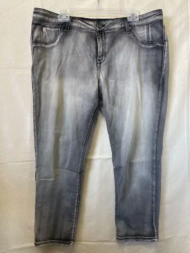 Laurie Felt Petite Silky Denim Grey Colored Zip Fly Skinny Jeans PXL A375167