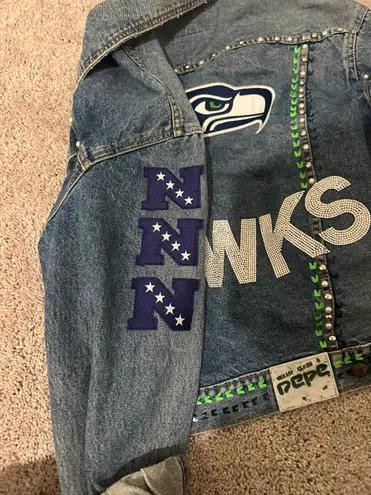 Seahawks Oversized Denim Jacket