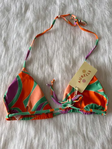 Aurelle Swim NWT Miami Nights Tie Bikini Top