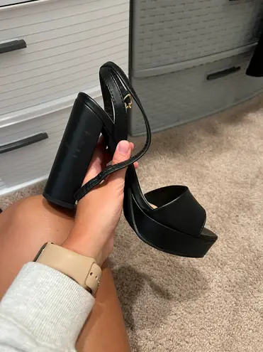 FashioNova Black Platform Heels