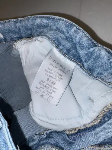 Judy Blue jeans skinny fit embroidered stars distressed hem @ankle Size 29