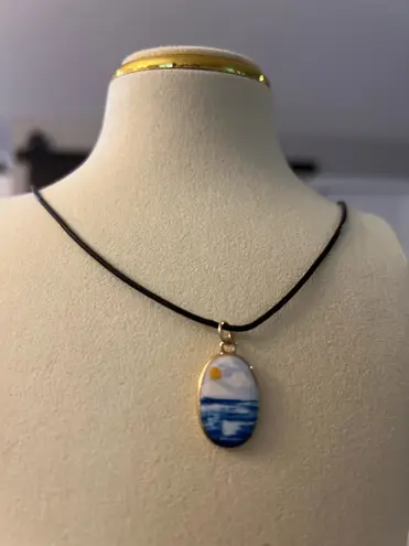 Handmade Beach Necklace 18K Gold Plated Stainless Steel | Beach Sun charm 🌊