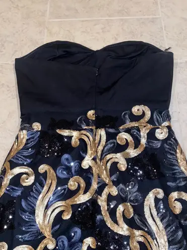 Cals Tube Top Bottom Sequin Evening Dress