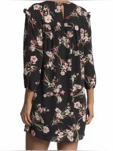 BCBGeneration BCBG Black Floral 3/4 Sleeve Tunic Dress Size 2 NWT