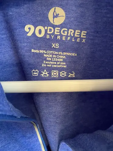 90 Degrees by Reflex 90 Degree by Reflex Blue/Purple 3/4 Zip Active XS