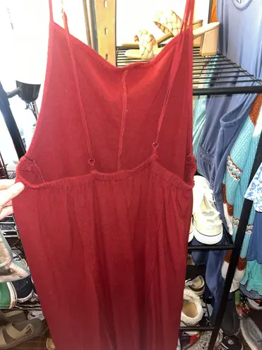 ee:some Burgundy Flare Jumpsuit