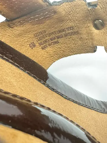 Sofft Alina Brown Patent Leather Sandals Size 6M