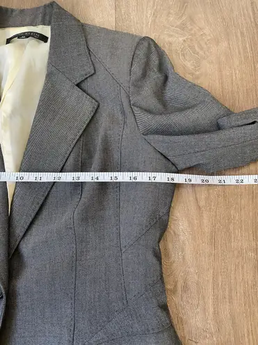 Anne Klein grey wool blend blazer suit jacket stretch lined Women’s size 8P