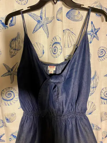 Mossimo Denim Romper Jean Material Dark Blue For Women. 