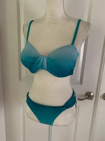 a.Che 2 pieces winslet laguna ombre bikini swimsuit set Blue