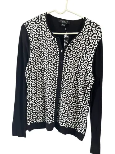 August Silk NWT  Heritage size XL leopard print cardigan. - Image 1