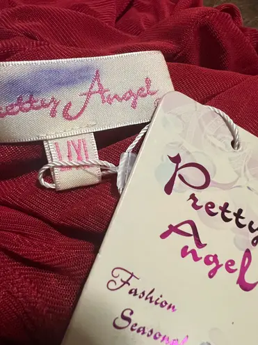 Pretty Angel Wine Sheer Cropped Mesh Top