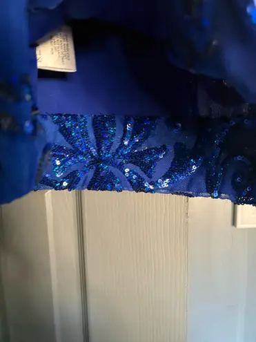 B Darlin Blue Sequin Hoco Dress
