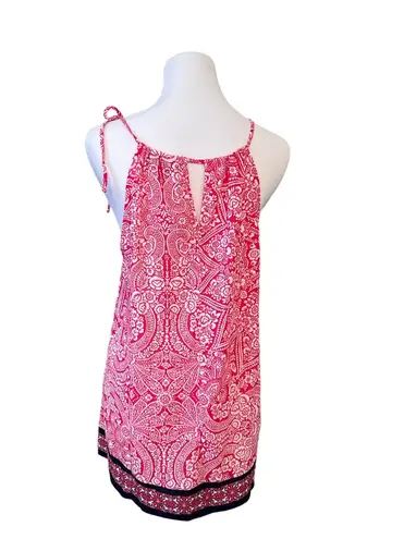 Soho NWT NY Red White Blue Paisley Halter Blouse Top sz X LARGE