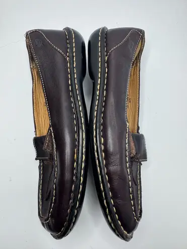 Born Shoes Born Brown Leather Loafers Size 8