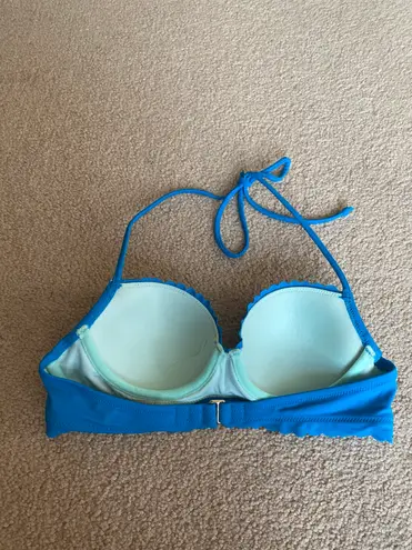 Victoria's Secret Victoria Secrets Blue Adjustable Bandeau Swim Top