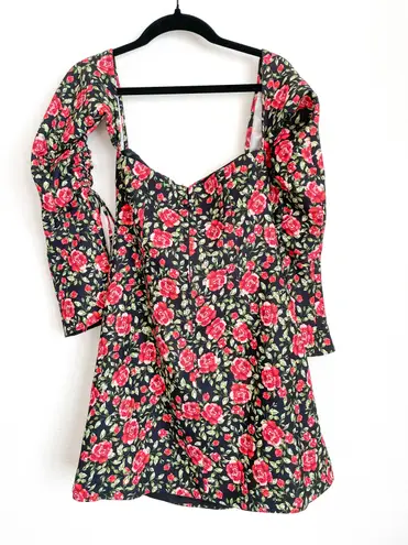 C/MEO COLLECTIVE Revolve Rose Floral Off the Shoulder Mini Dress