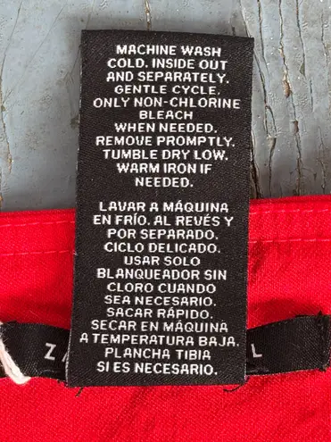 Zac and Rachel Women’s Sz 10 Red Stretchy Cropped Capri Pull On Pants Welt Pockets