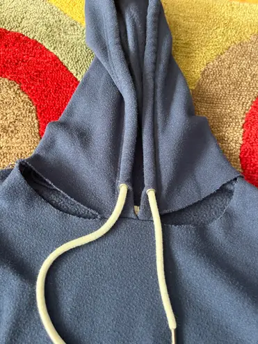 PST Los Angeles Navy Blue Cropped Cutout Hoodie Sweatshirt Women’s Large