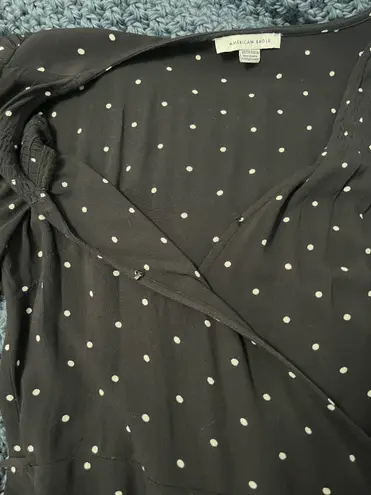 American Eagle Polka-Dot Wrap Dress