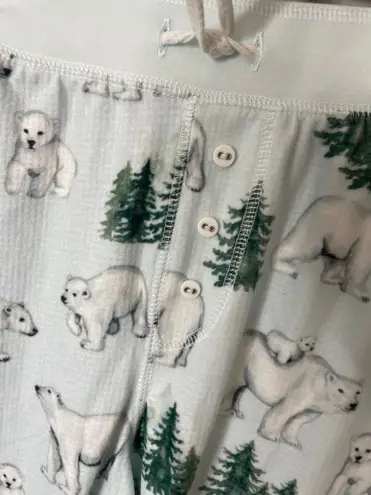 P.J. Salvage Women's Pajama Jogger Pants Polar Bear Ice Blue Large New with Tags