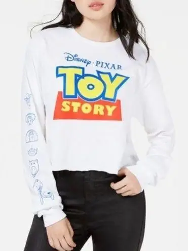 Disney  Toy Story Cropped Long Sleeve Shirt With Characters Size L