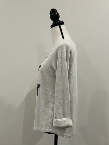 Chelsea And Theodore Sequin Star Sweatshirt Gray