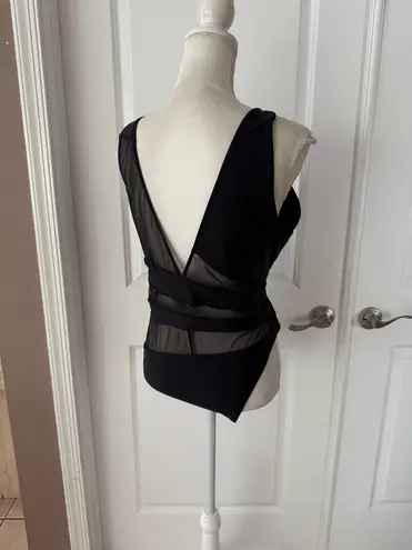 Ramy Brook - MILENA SHEER ONE PIECE SWIMSUIT - BLACK. MSRP $238. Size XXL