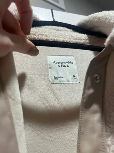 Abercrombie & Fitch Sherpa Leather Shacket