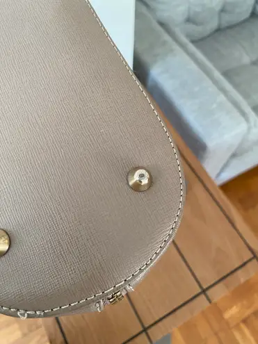 Vera Pelle 100% Italian Leather Handbag - Beige