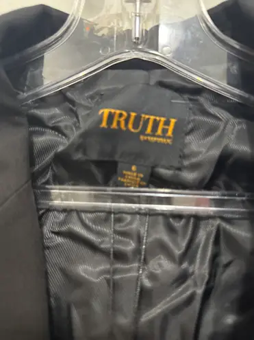 TRUTH BY REPUBLIC Double Breasted Blazer size 6 Black