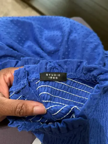 Studio 1886 New Women’s sz L(12-14) Sleeveless Smocked Top! No Free Shipping:(