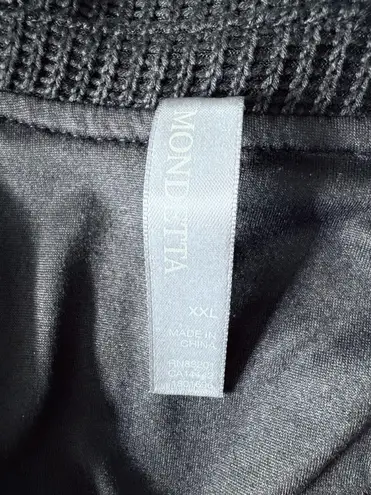 Mondetta Black Collared Long Sleeve Knit Dress size XXL EcoVero Relaxed Fit New