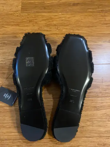 Saint Laurent Tribute shearling slides size 38.5 - Image 4