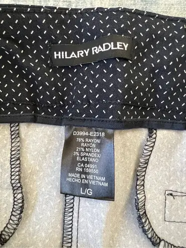 Hilary Radley Navy & Off White Combo Bermuda Shorts Large