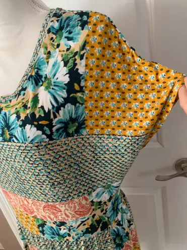 Johnny Was Patchwork Knit Jersey Minidress