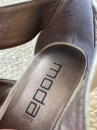 Moda Spana Light Beige Tan Wedge Heels